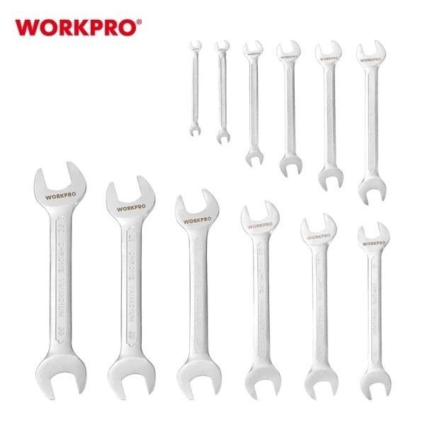 Набір ключів рожкових WORKPRO (12 шт.) 6-32 мм CR-V PRO PLUS WP202507 DC_409813 фото