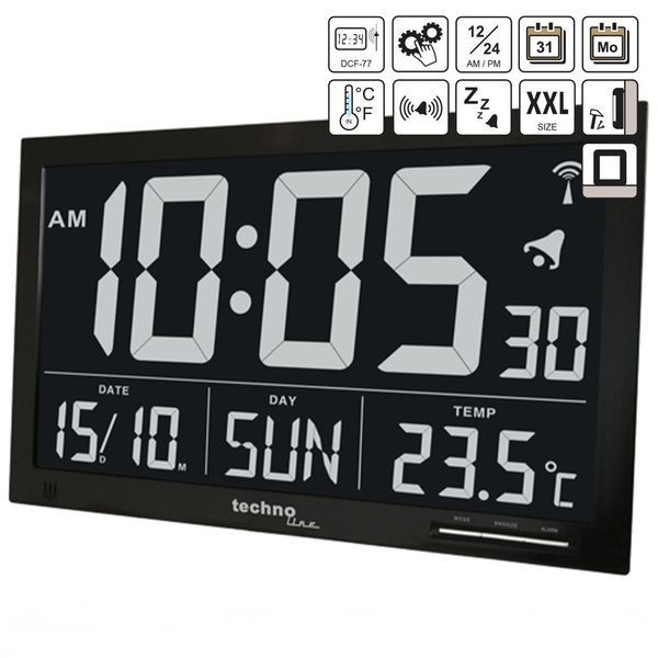 Годинник настінний Technoline WS8007 Black (WS8007) DS_DAS301207 фото