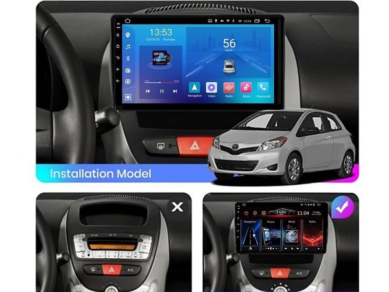 Штатна автомагнітола FORS.auto FS 1 LITE для Toyota Aygo/Citroen C1/Peugeot 107 (1+32Gb, 10") 2005-2014 FA_FS-1441 фото