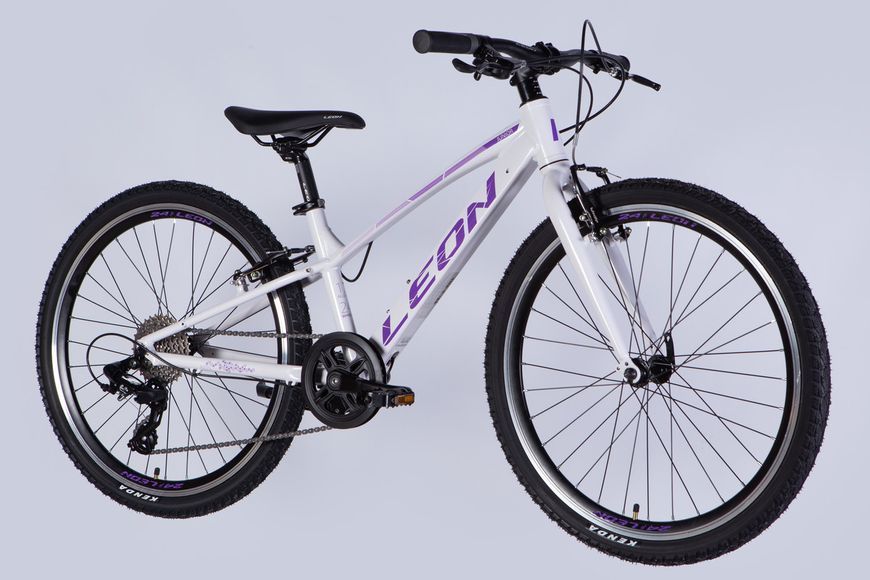 Велосипед AL 24" Leon JUNIOR Vbr CS рама-12" білий з бузковим 2025 VT_OPS-LN-24-105 фото
