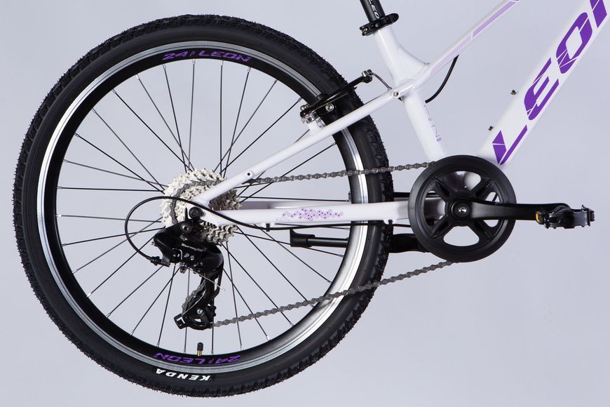 Велосипед AL 24" Leon JUNIOR Vbr CS рама-12" білий з бузковим 2025 VT_OPS-LN-24-105 фото