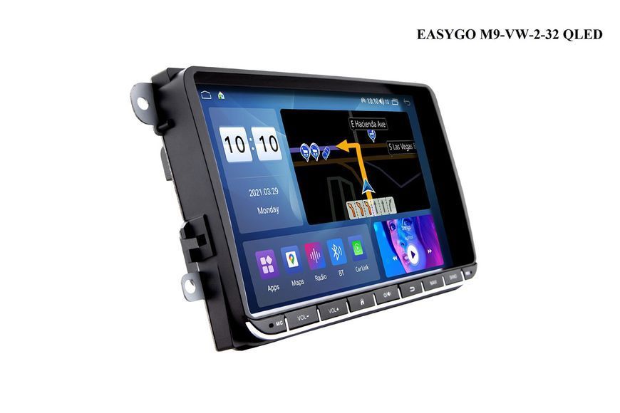 Универсальная автомагнитола EasyGo M9-VW-2-32 QLED Android MA_M9-VW-2-32 QLED фото