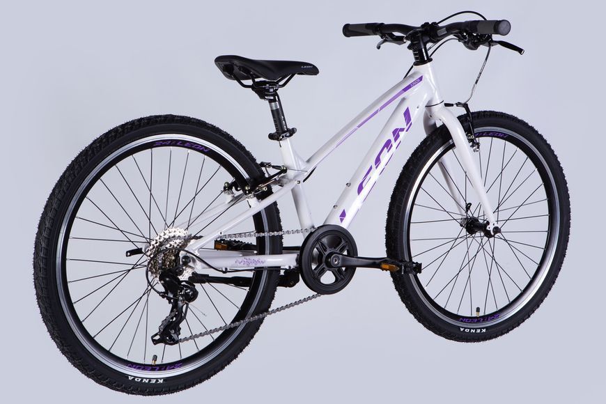 Велосипед AL 24" Leon JUNIOR Vbr CS рама-12" білий з бузковим 2025 VT_OPS-LN-24-105 фото