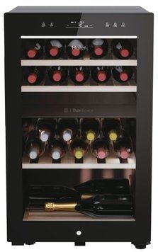 Холодильник Haier для вина, 82x49.7х58.5, холод.отд.-106л, зон - 2, бут-42, ST, дисплей, чорний RC_HWS42GDAU1 фото