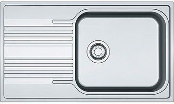 Мойка кухонная Franke Smart, нерж.сталь, прямоугольник, с крылом, 860х500х190мм, чаша - 1, накладная, SRX RC_101.0456.705 фото