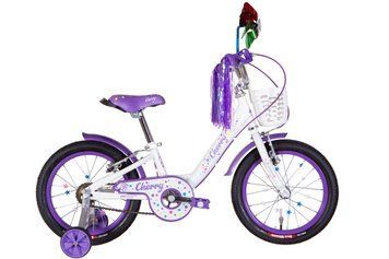 Велосипед ST 16" Formula CHERRY рама-8,5" белый с сиреневым с крылом St, с корзиной Pl 2022 VT_OPS-FRK-16-170 фото