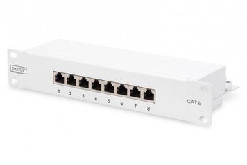 Патч-панель DIGITUS CAT 6 STP, 10", 1U, 8 портов, собрана RC_DN-91608S-G фото