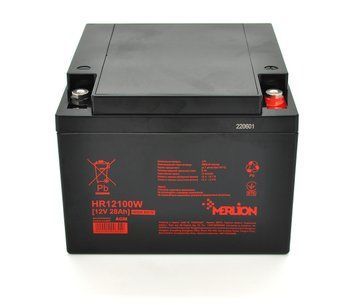 Акумуляторна батарея MERLION HR12100W 12V 28Ah (166х175х125) U_00655 фото