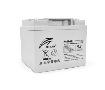 Аккумуляторная батарея AGM RITAR RA12-40, Gray Case, 12V 40.0Ah ( 198 x166 x 169 ) Q1 U_06239 фото
