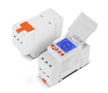 Реле времени Sinotimer TM929BK, 24 часа, на DIN-рейку, LCD, программируемый, сменная батарея, 30А, 85-265V U_36586 фото