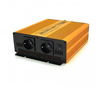 Инвертор напряжения Mexxsun MXSPSW-1000, 24V/220V, 1000W с правильной синусоидой, 2 Shuko, клеммные провода, U_29179 фото