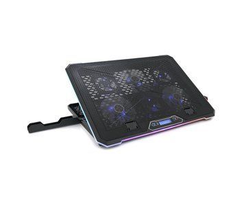 Подставка под ноутбук IceCoorel K15, 10-17", 4*100 мм 1400&plusmn;10% RPM, корпус пластик+алюминий, 2xUSB 2.0, U_31505 фото