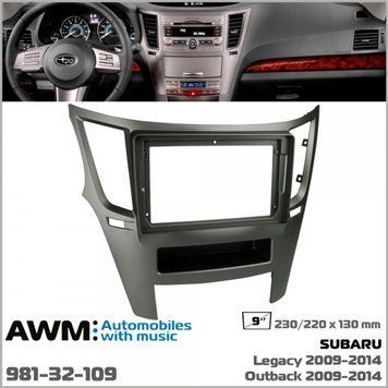 Переходная рамка AWM 981-32-109 для Subaru Legacy, Outback AV_981-32-109 фото