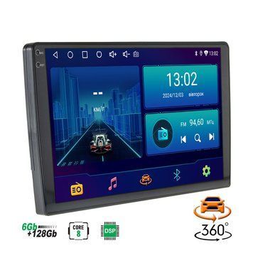 Автомагнитола Decker D10-002,2K 6+128Gb, 360, QLED, DSP, CARPLAY, Skoda Octavia А7 CY_НФ-00005292 фото