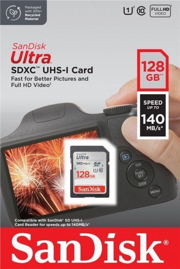 Карта пам'яті SanDisk SD 128GB C10 UHS-I R140MB/s Ultra RC_SDSDUNB-128G-GN6IN фото