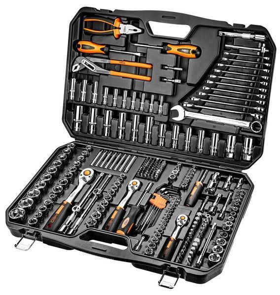 Tools Набір інструментів, 233шт, 1/2", 1/4", 3/8", CrV, кейс Neo RC_10-078 фото