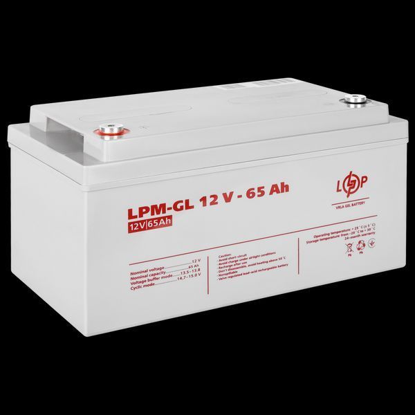 Акумулятор гелевий LPM-GL 12V - 65 Ah LP_3869 фото