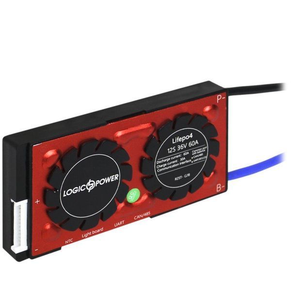 Smart BMS плата LP LiFePO4 36V 12S Dis 60A Ch 30A UART+RS485+CAN LP_16351 фото