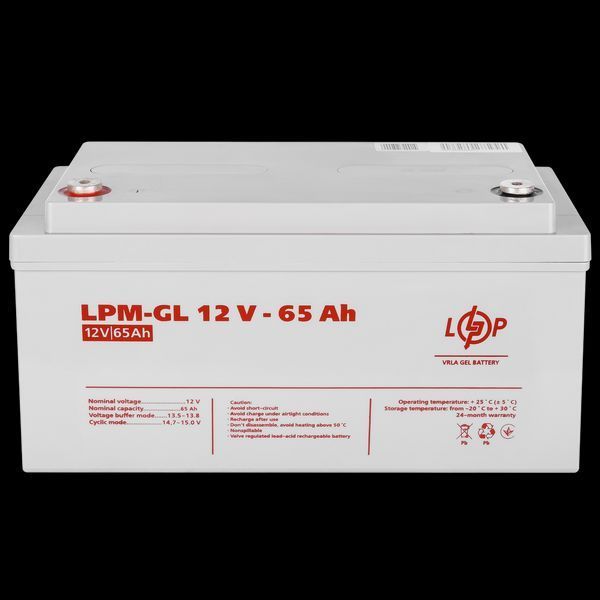 Акумулятор гелевий LPM-GL 12V - 65 Ah LP_3869 фото