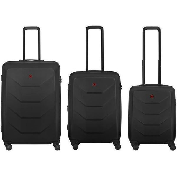 Набір валіз, Prymo 3 в 1, (S,M,L), пластик, 4 колеса, чорний Wenger RC_612655 фото