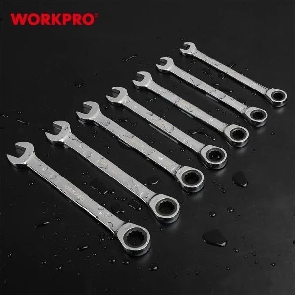 Набір гайкових ключів з храповим механізмом WORKPRO (7 попер.) W003322 DC_405104 фото