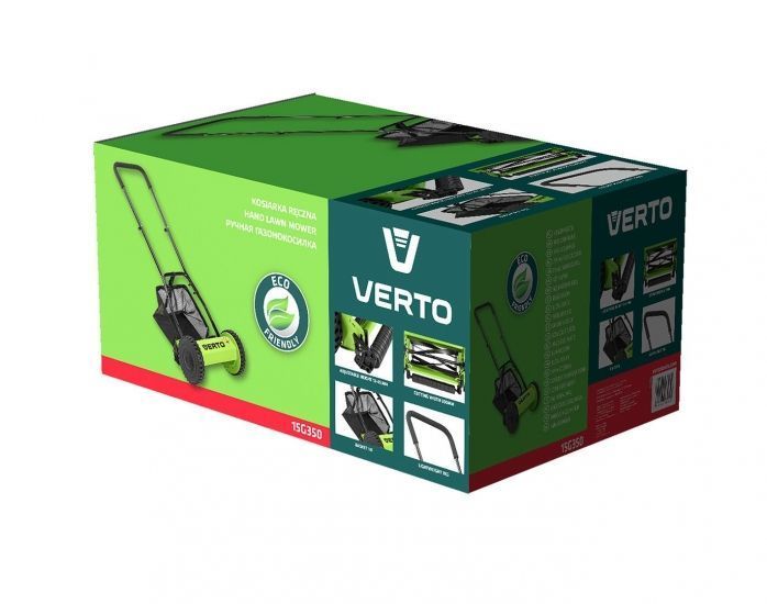 Газонокосарка механічна Verto 30см 16л 12-45мм 7кг RC_15G350 фото