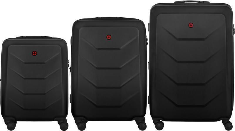 Набір валіз, Prymo 3 в 1, (S,M,L), пластик, 4 колеса, чорний Wenger RC_612655 фото