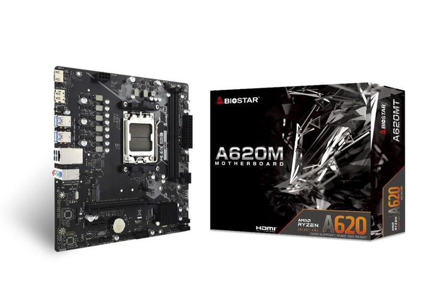 Материнская плата Biostar A620MT sAM5 A620 2xDDR5 M.2 HMDI DP mATX RC_A620MT фото