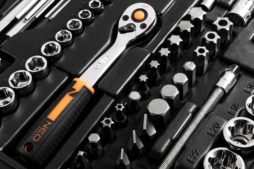 Tools Набір інструментів, 233шт, 1/2", 1/4", 3/8", CrV, кейс Neo RC_10-078 фото