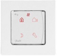 Терморегулятор Danfoss Icon Display, +5...35 &deg;C, программируемый, проводной, накладной, 230V, белый RC_088U1025 фото