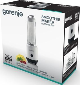 Блендер Gorenje BSM600LBW для смуги, 300Вт, чаша-600мл, біло-чорний RC_BSM600LBW фото