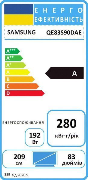 ТБ 83" OLED 4K UHD 100Hz(144Hz) Smart Tizen Black Samsung RC_QE83S90DAEXUA фото