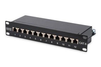 Патч-панель DIGITUS CAT 6 STP, 10", 1U, 12 портів, зібрана RC_DN-91612S фото