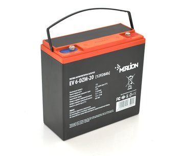 Тяговая аккумуляторная батарея MERLION EV 6-DZM-20 12V 20Ah M5 (181х77х170) U_16599 фото