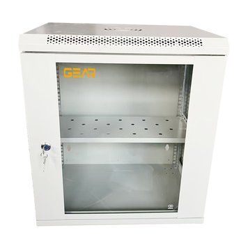 Шафа серверна настінна з полицею GEAR 12U 19'' 530x400x600 мм., Сіра (GWMSN-12U-530-400G) IP_GWMSN-12U-530-400G фото