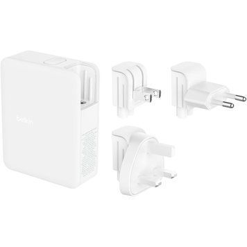 Зарядний пристрій мережевий Belkin 140Вт 3хUSB-С GAN PD PPS, USB-A, білий RC_WCH014BTWH фото