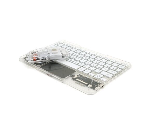 Бездротовий комплект YT-KB333 (KB+Mouse), (Eng / Pyc), 2.4G, 78 клавіш, White/Transparent, Box U_38367 фото