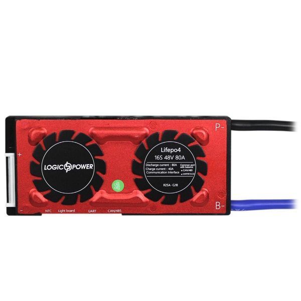Smart BMS плата LP LiFePO4 48V 16S Dis 80A Ch 40A UART+RS485+CAN LP_16352 фото