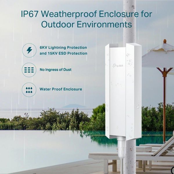 Точка доступа TP-LINK EAP650 OUTDOOR AX3000, 1xGE LAN, PoE, Passive PoE RC_EAP650-OUTDOOR фото