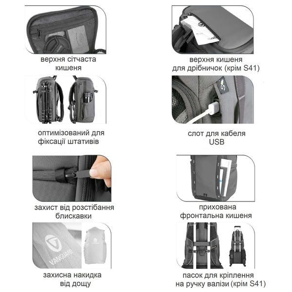 Рюкзак Vanguard VEO Adaptor S41 Black (VEO Adaptor S41 BK) DS_DAS301757 фото
