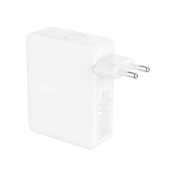Зарядний пристрій мережевий Belkin 140Вт 3хUSB-С GAN PD PPS, USB-A, білий RC_WCH014BTWH фото