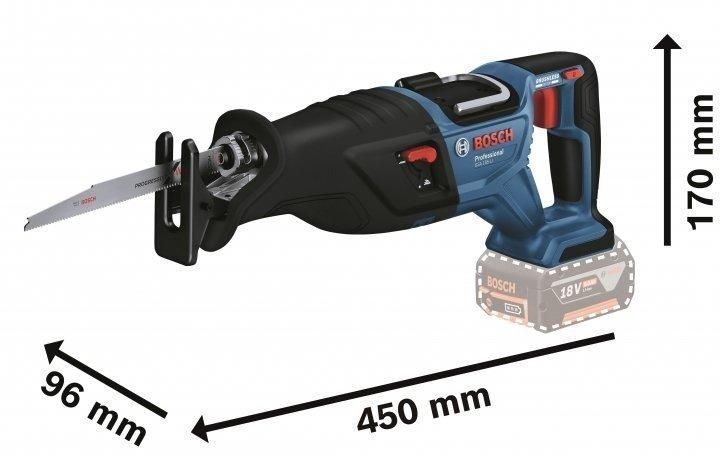 Пила сабельная аккумуляторная Bosch GSA 185-LI 18В пропил 230мм ход 28мм 3.2кг без АКБ и ЗП RC_0.601.6C0.020 фото