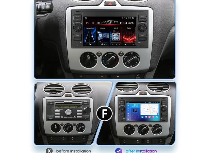 Штатна автомагнітола FORS.auto FS 2 PRO-FDBK Ford Focus/Mondeo/S-Max/C-Max/Kuga/Fiesta/Fusion (2+32Gb, 7", black) 2005-2011 FA_FS 2 PRO-FDBK фото