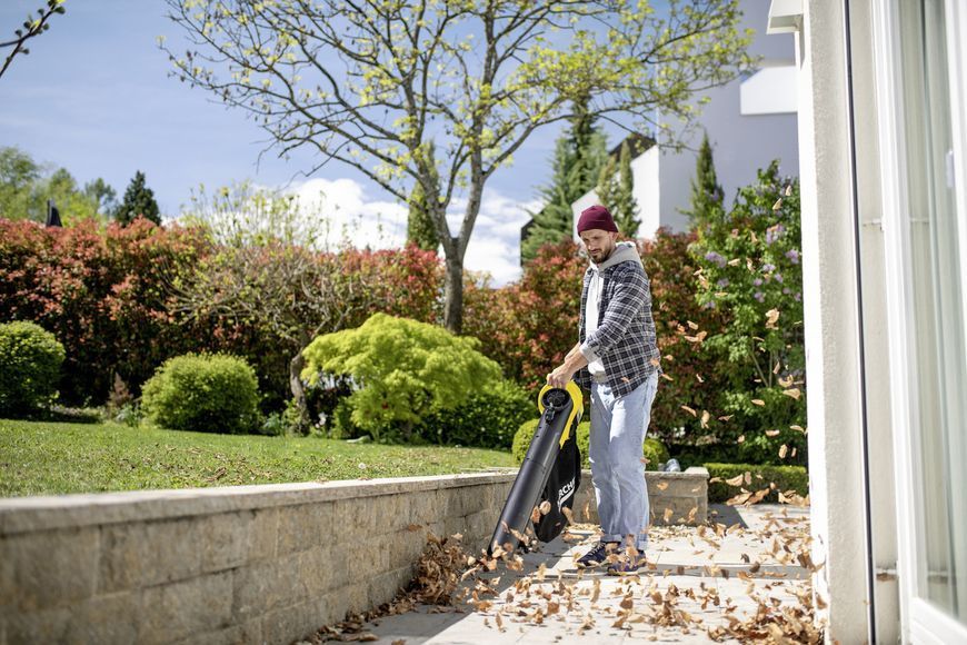 Воздуходув-пылесос садовый аккумуляторный Karcher BLV 36-240 Battery 36В 240км/час мешок 45л 4.6кг без АКБ и RC_1.444-170.0 фото