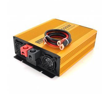 Инвертор напряжения Mexxsun MXSPSW-1500, 12V/220V, 1500W с правильной синусоидой, 2 Shuko, клеммные провода, U_29180 фото