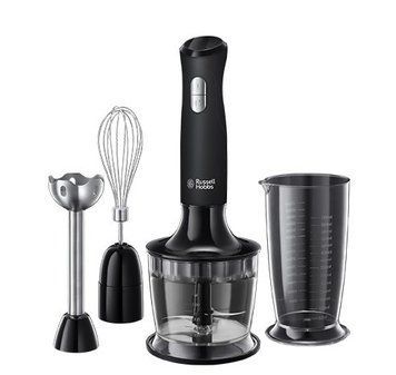 Блендер Russell Hobbs занурювальний Matte Black 500Вт, 3в1, чаша-700мл, чоппер-500мл, чорний RC_24702-56 фото