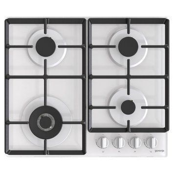 Варочная поверхность Gorenje GTW641EW газовая на стекле, 60см, чугун, белый RC_GTW641EW фото