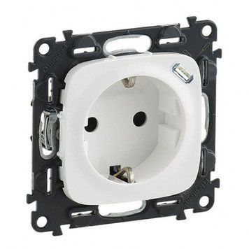 Розетка Legrand комбинированная Valena ALLURE силовая c заземлением + USB-С 1.5А 5В, белый RC_753005 фото