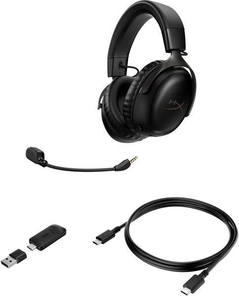 Гарнитура игровая HyperX Cloud III, WL/USB-A/USB-C, черный RC_77Z45AA фото