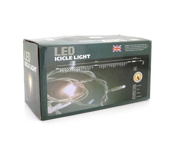 Гірлянда 120LED Дощ (White Hot), 8 режимів, 3*3метри, біла ізоляція U_33584 фото